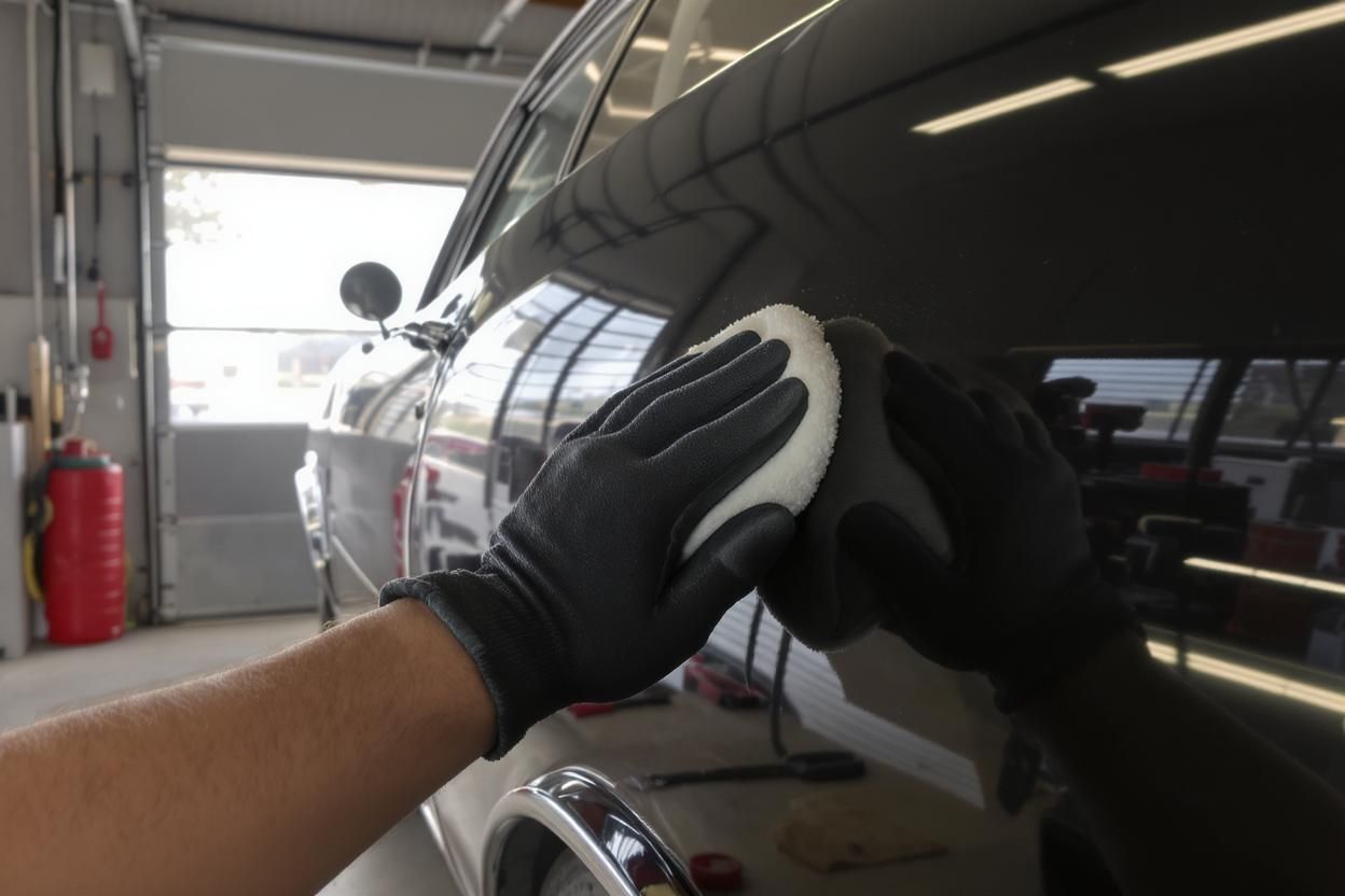 Polishing a car before putting into self storage