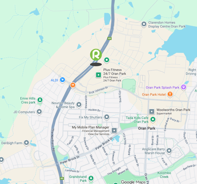 Oran Park location map Oran Park location map
